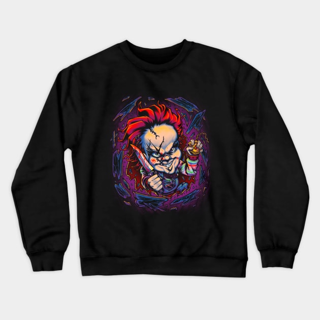 Voodoo Doll of Death Crewneck Sweatshirt by Punksthetic